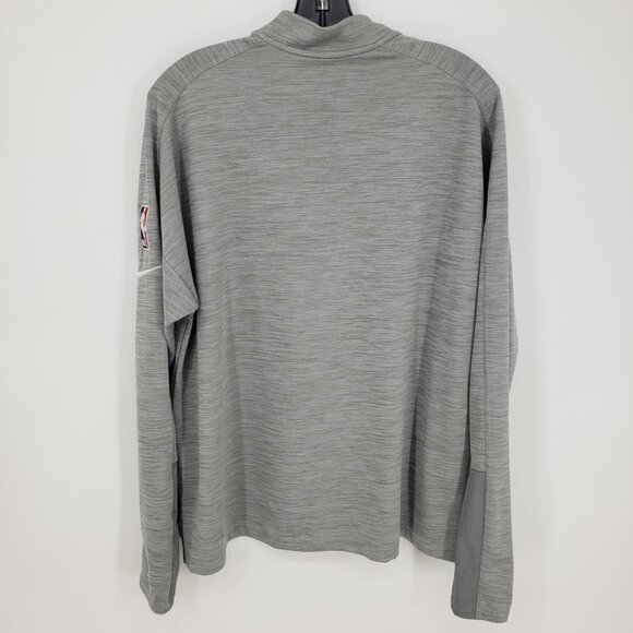 Nike NBA Philadelphia 76ers Quarter Zip Pullover Top XL Womens Dri Fit Gray - Picture 2 of 8